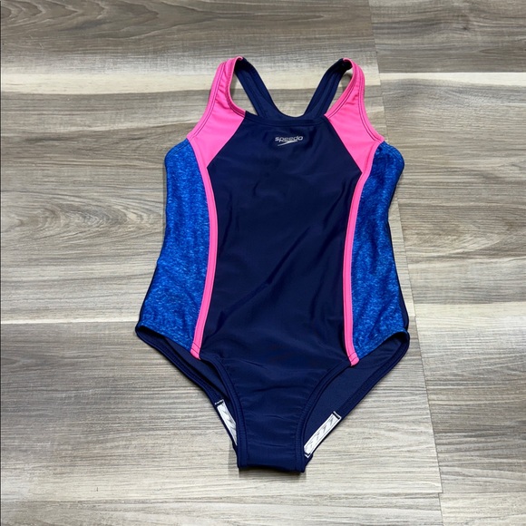 Speedo Blue and Pink Athletic Swimsuit size 10 girls NEW - Picture 2 of 9